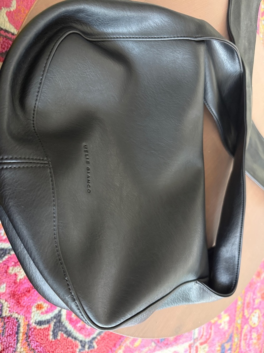 Melie Biianco Black Slouch Hobo Bag